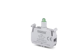 Yedek LED'li 48V AC/DC Yeşil Sinyal Blok